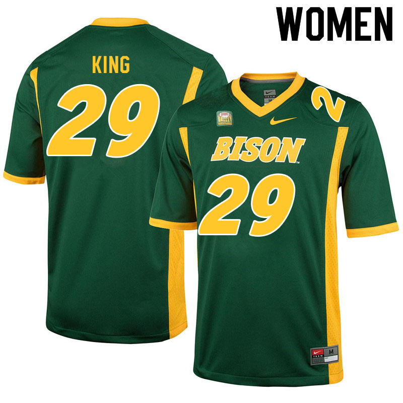 Women #29 Reggie King North Dakota State Bison College Football Jerseys Sale-Green - Click Image to Close